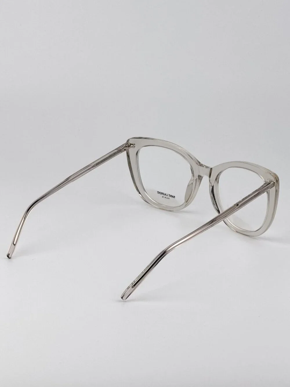 Saint Laurent SL778 004 Cat Eye Eyeglasses – Transparent Beige | Women’s